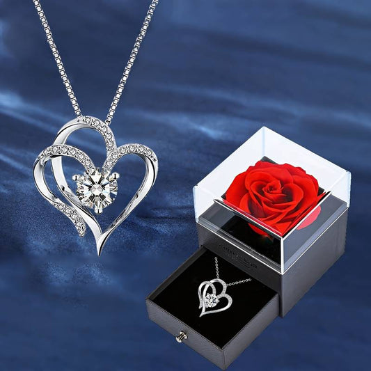 Red Rose Necklace Gift Box | Red Rose Gift Box | LoversGift